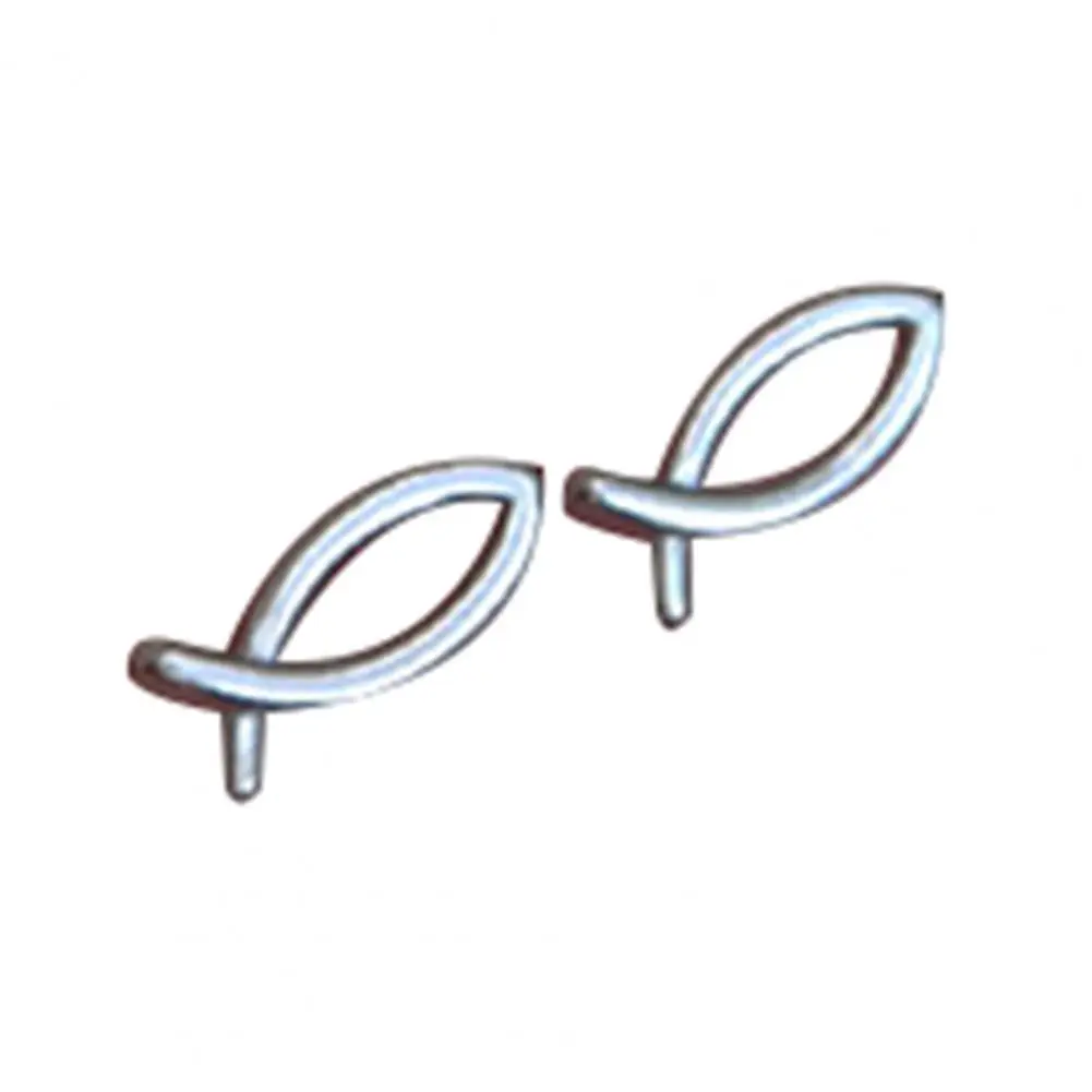 

Dress Up All-match Personality Butterfly Double Pentagram Love Triangle Stud Earrings for Prom
