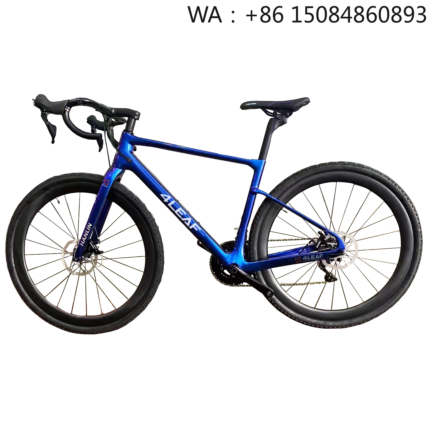 Фото Гравийный велосипед 700C Hardtail из карбона, карбоновый материал, 22-скоростная система, шины 700x45C, гидравлические тормоза №1