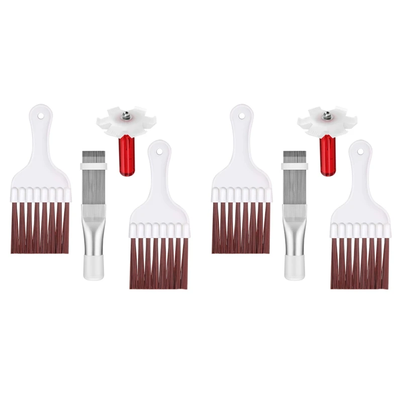 

Hot SV-8 Pieces Air Conditioner Condenser Fin Cleaning Brush AC Fin Comb Stainless Steel Refrigerator Fin Cleaner Whisk Brush