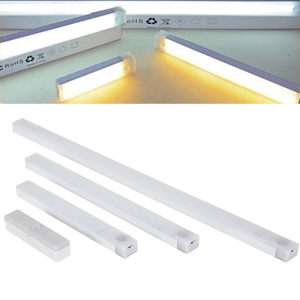PIR датчик движения LED лампа для шкафа USB зарядка