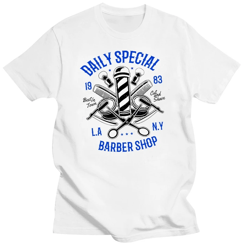 2019 Хлопковая мужская одежда с коротким рукавом, футболка UOMO, Повседневная Винтажная футболка для особых парикмахерских магазинов