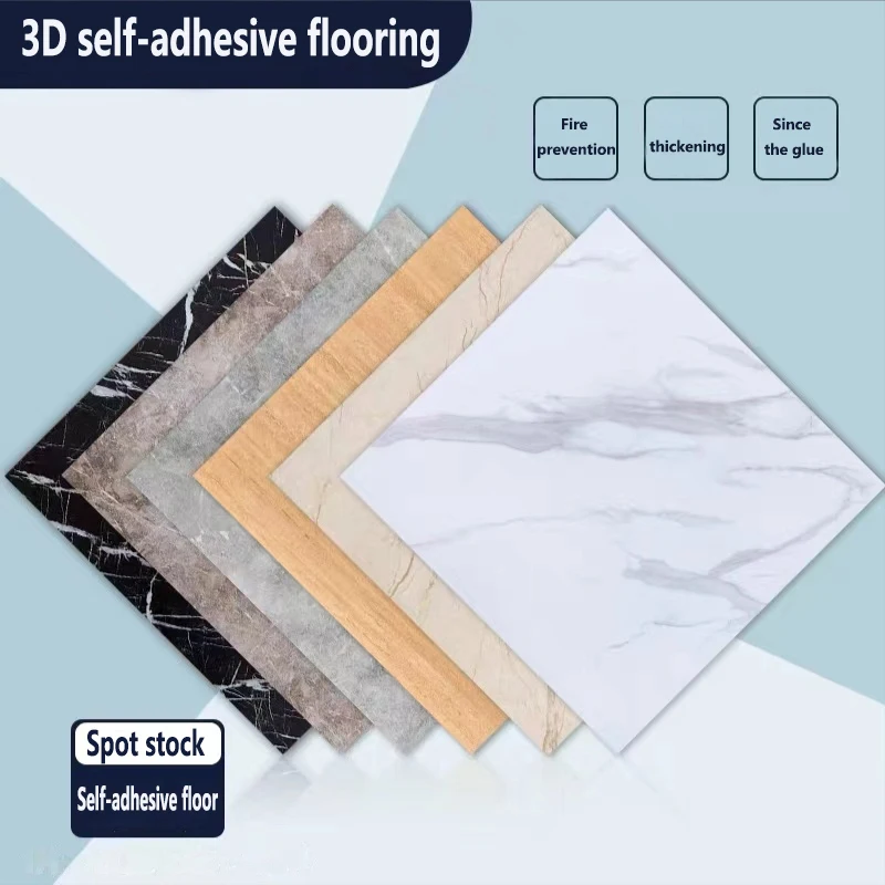 

Faux Marble Tile Self Adhesive Waterproof Floor Stickers Pvc Bathroom Kitchen Floor Stickers Living Room Bedroom Wall Stickers