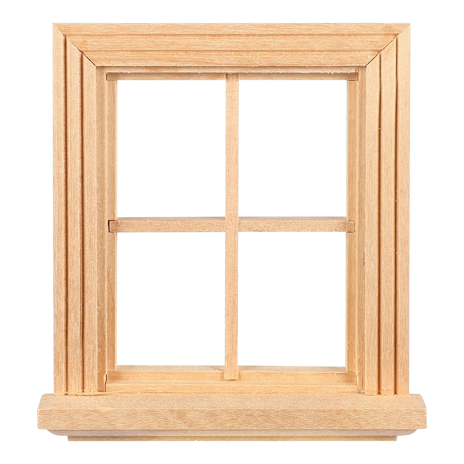 

Plain Four-pane Window House Windows Mini Toy Furniture Wooden Props Miniature Accessories Playset