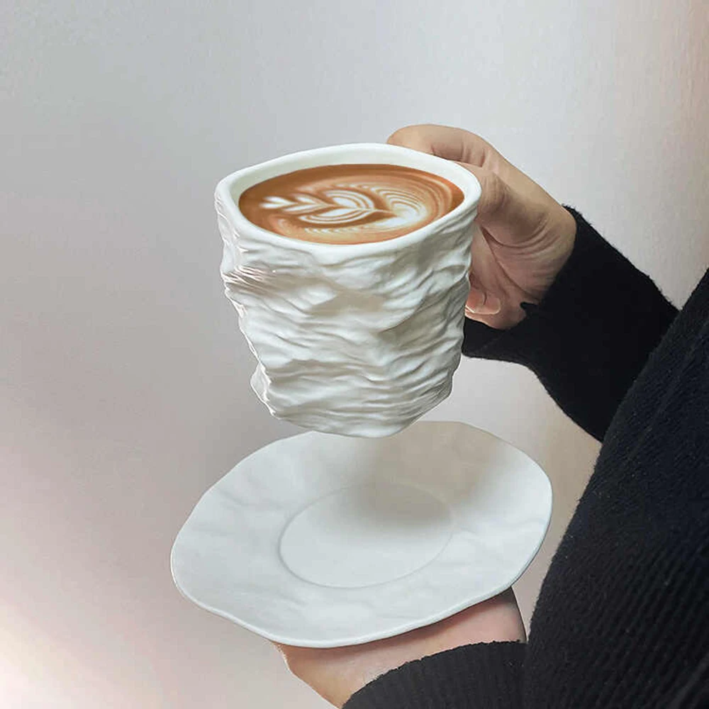 235/380 мл неправильный дизайн кофейная чашка керамическая легкая роскошная для