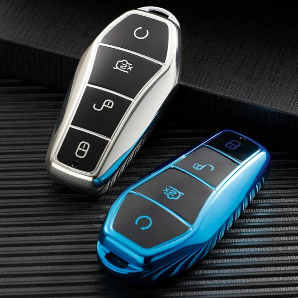 Чехол для ключей BYD синий мягкий чехол из ТПУ новинка легкая установка заводские