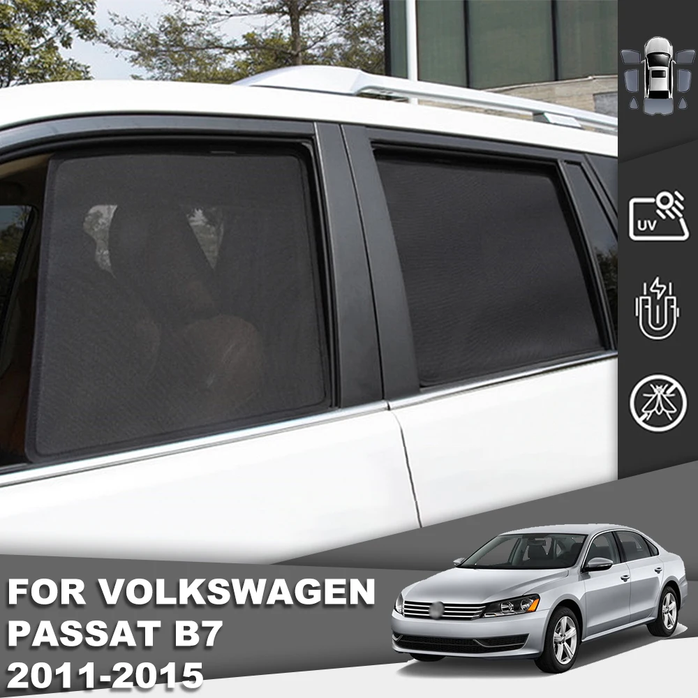 

For Volkswagen VW PASSAT B7 2011-2015 Magnetic Car Sunshade Front Windshield Mesh Frame Curtain Side Window Sun Shade