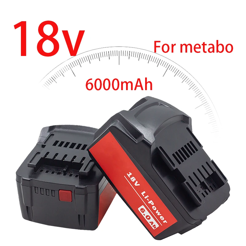 

New upgrade 6000mah for metabo 18v battery Wireless Power Tools Drill bit Driver for 625592000 625591000 Spare tool battery
