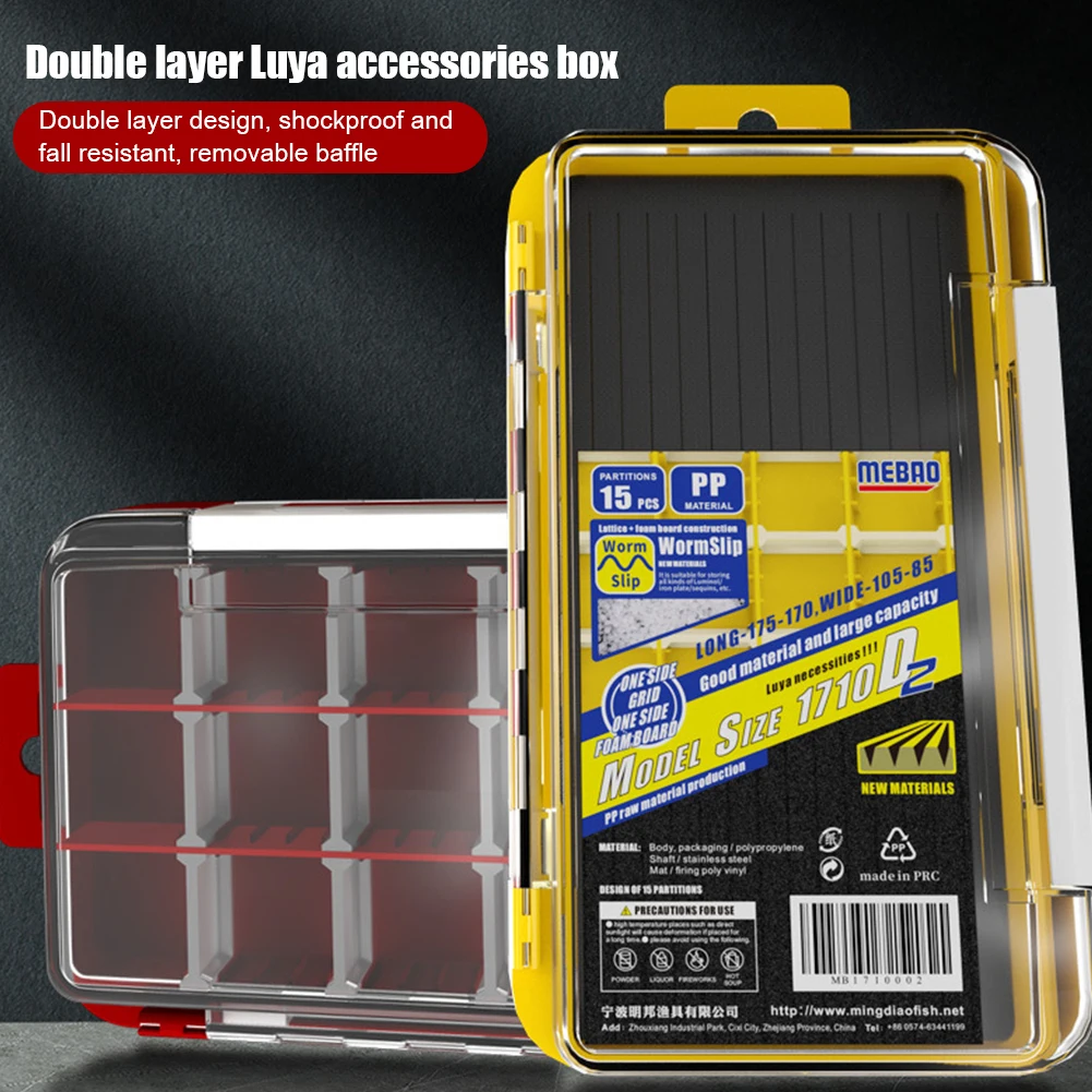 

Plastic 2 Layer Fishing Hooks Lures Bait Storage Box Organizer Waterproof Fishing Tackle Container Case Accessories For Fishing