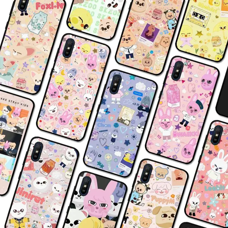 

Hot Kpop Stray kids skzoo Phone Case for Redmi 5 6 7 8 9 A 5plus K20 4X S2 GO 6 K30 pro