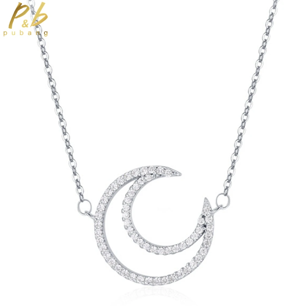 

PuBang Fine Jewelry 100% 925 Sterling Silver High Carbon Diamond Luxury Pendant Necklace for Women Engagement Gift Free Shipping