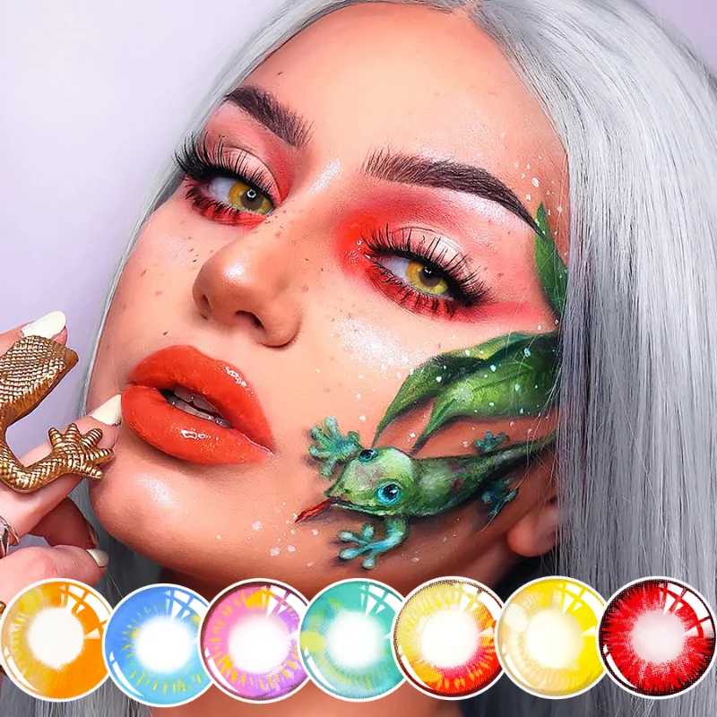 

Bio-essence 2Pcs/Pair Yearly Cosplay Contact Lenses For Eyes Halloween Anime Accessories Pupil Makeup Beauty Color Contacts Lens