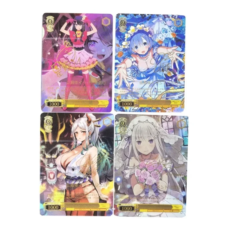 ACG Girl Rem Emilia Sakurajima Mai анимационные персонажи самодельная преломляющая флэш-карта