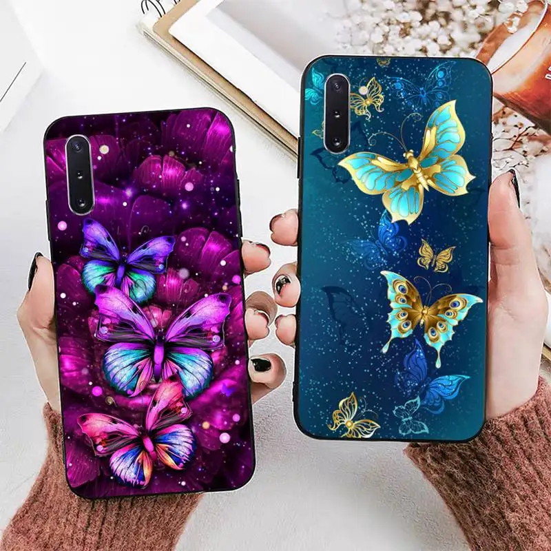 

YNDFCNB Cute Colorful Butterfly Phone Case for Redmi 8 9 9A for Samsung J5 J6 Note9 for Huawei NOVA3E Mate20lite cover