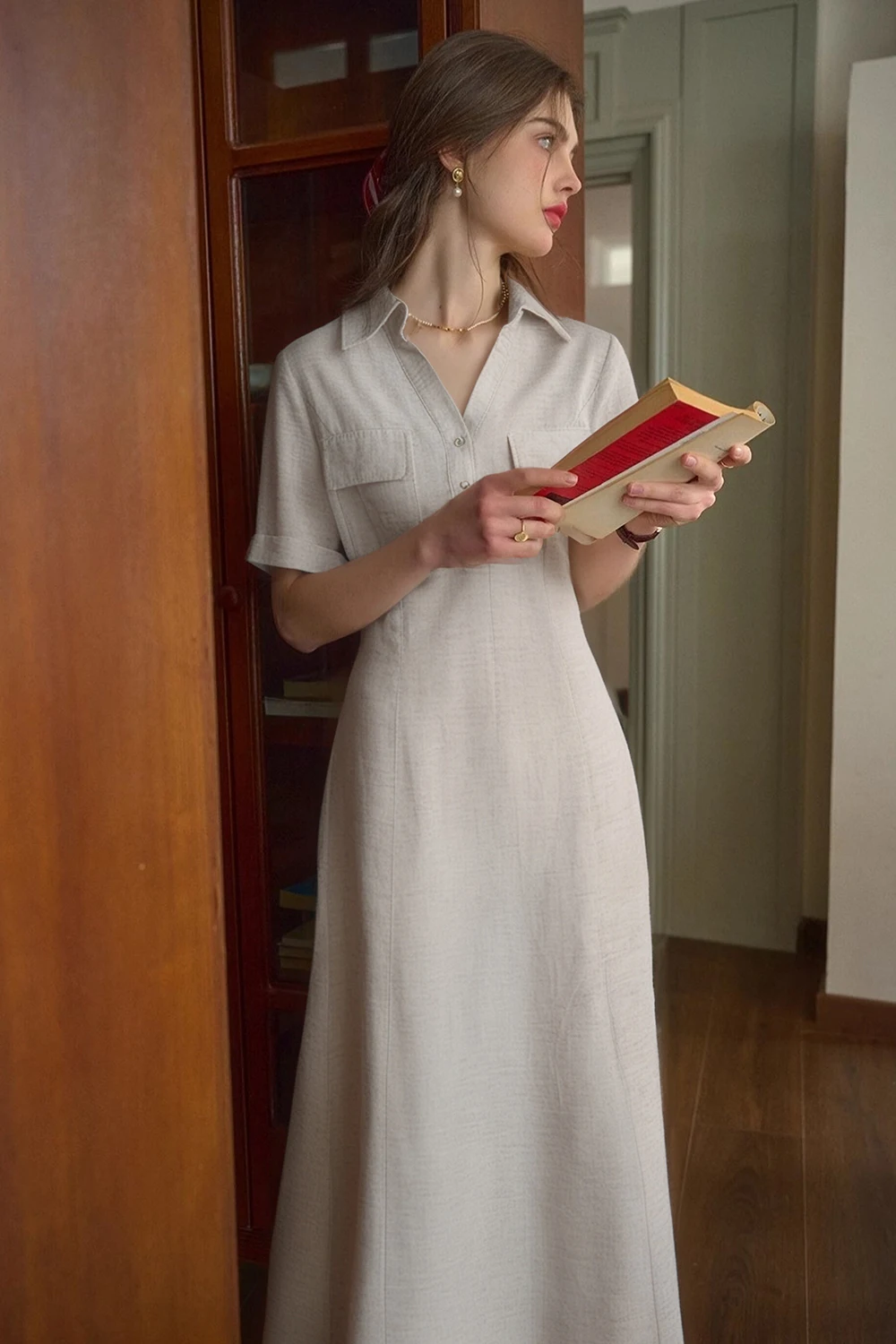 VIMLY женское повседневное платье-футболка лето 2024 простое платье-поло с коротким