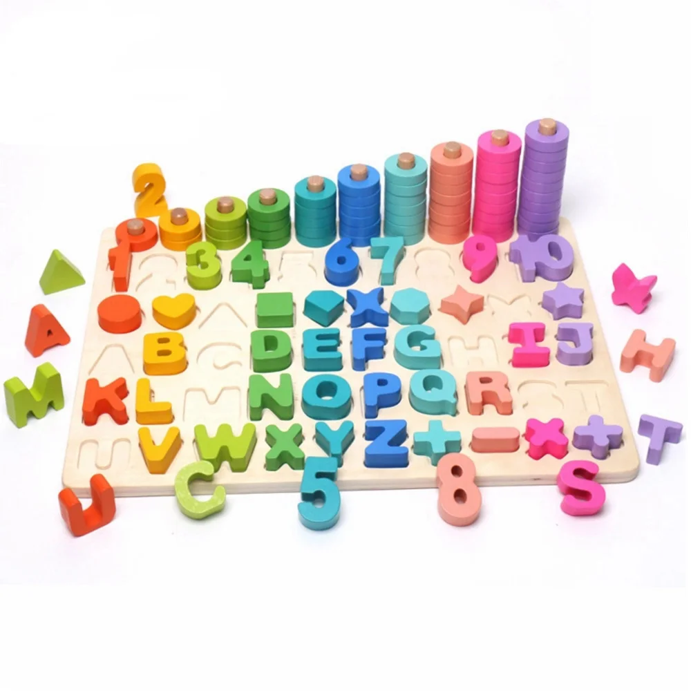 

NEW Wooden Montessori Materials Learning To Count Matching Digital Shape Early Educational Teaching Math Toys Gifts for Children