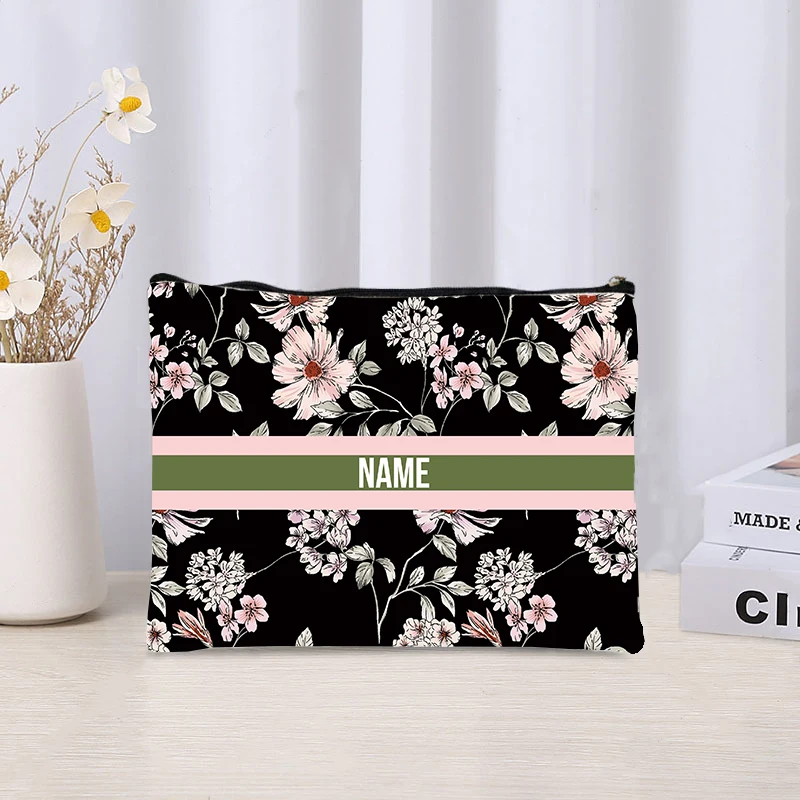 

Персонализированная холщовая сумка для макияжа