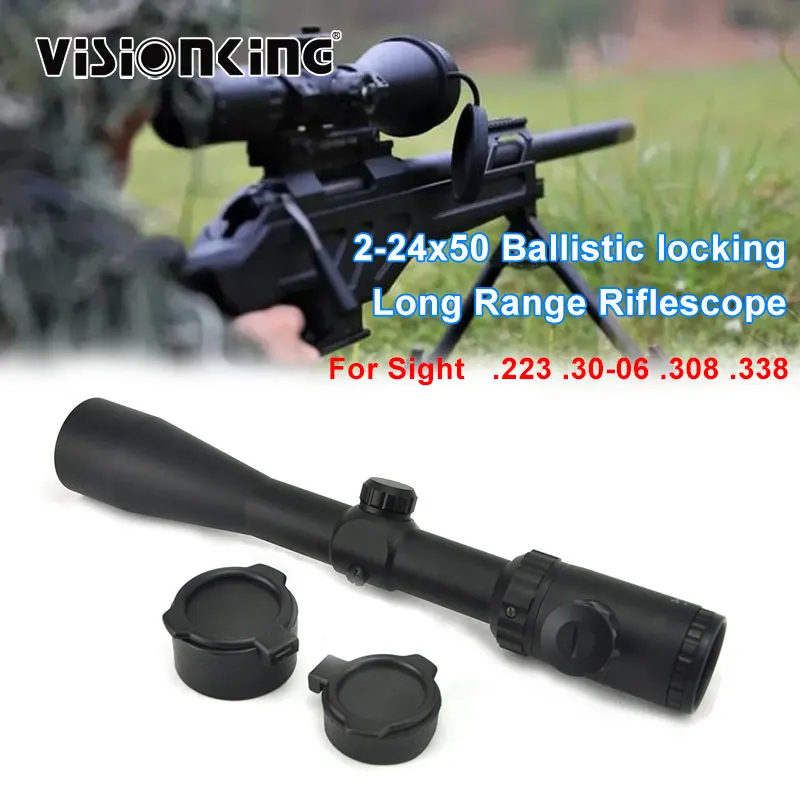 

Visionking 2-24x50 FFP Sniper Riflescopes Illuminated Professional Long Eye Relief Hunting Optical Sight .30-06 .308 .50