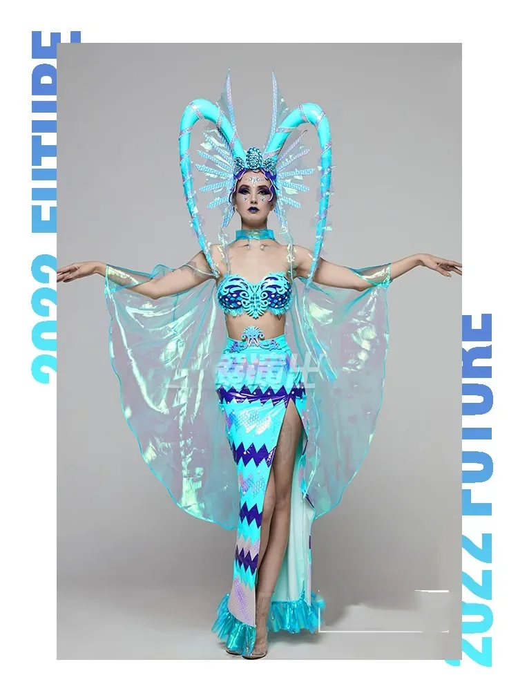 Женский Оригинальный костюм для парка развлечений на заказ тема океана летний