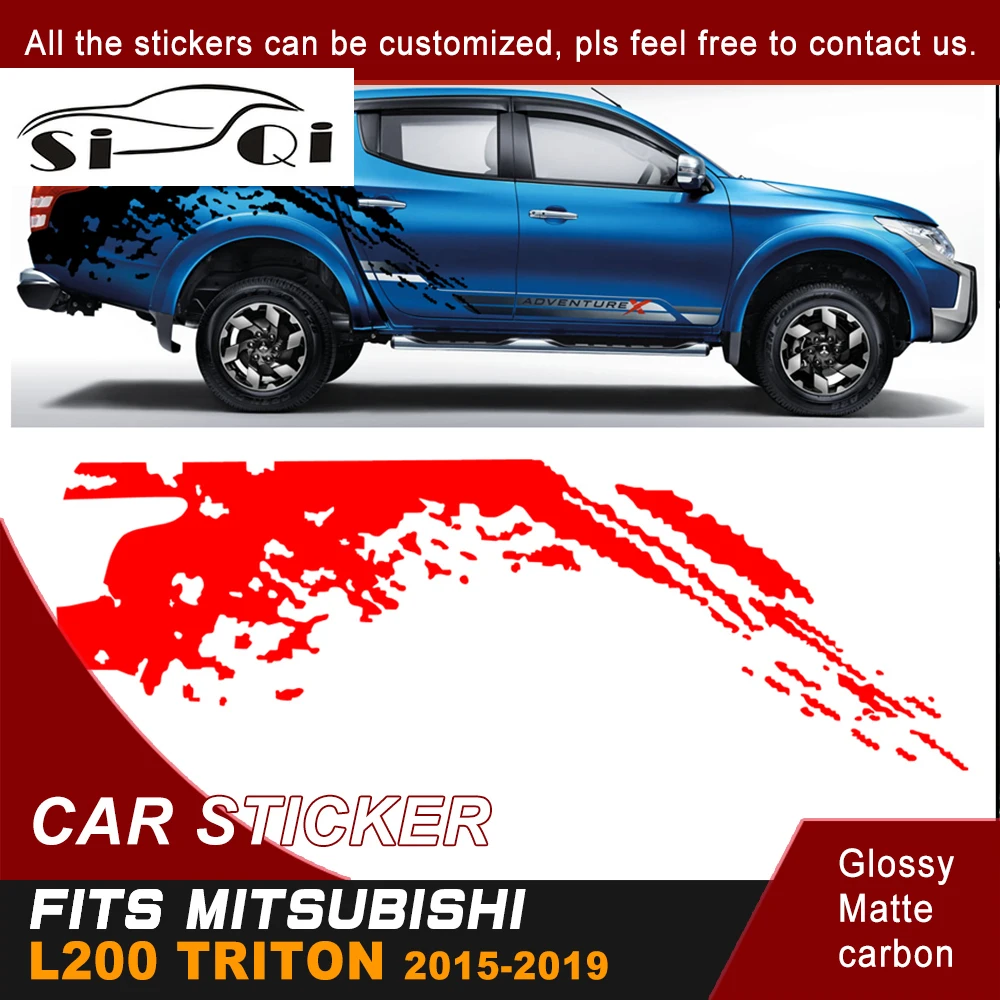 

2 шт., виниловые наклейки для MITSUBISHI L200 TRITON 2015-2017