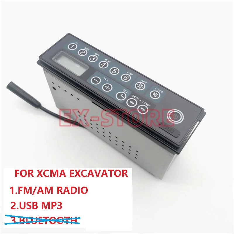 XCMG excavator radio tuner,xcmg XE210C,XE210D,XE240DA ,XE135DA RADIO MP3