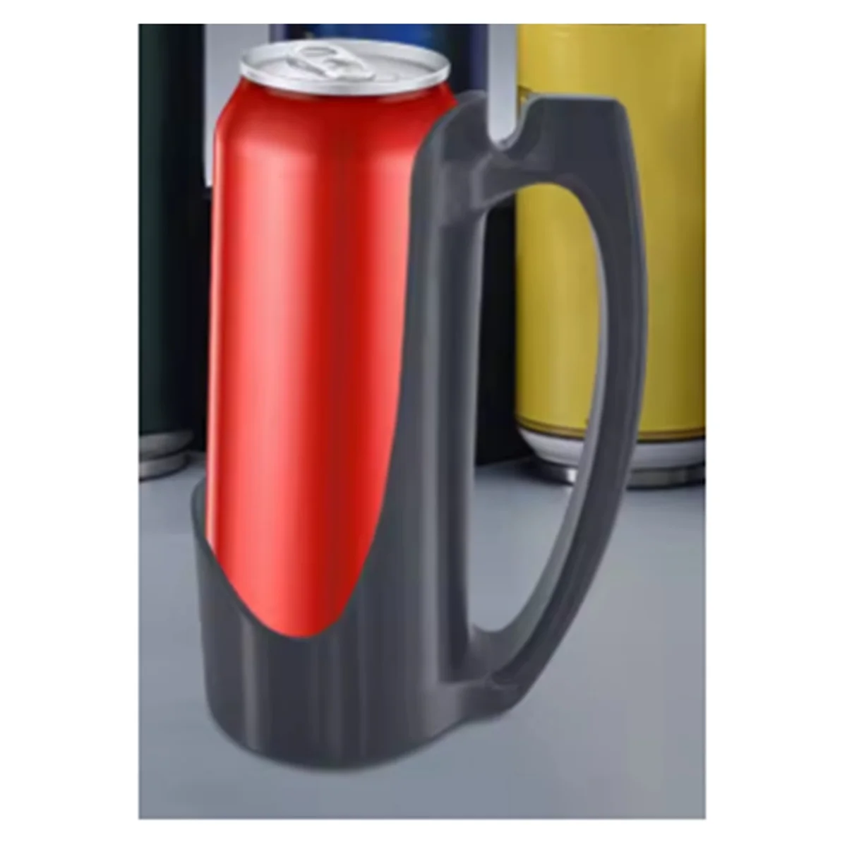ABNJ 12Oz Тонкий держатель для банки с ручкой с 3D-печатью Многоразовый держатель для банки с газировкой Универсальный держатель для напитков для газированных напитков (art.: 3920cfec27cd4) - 3920cfec27cd4