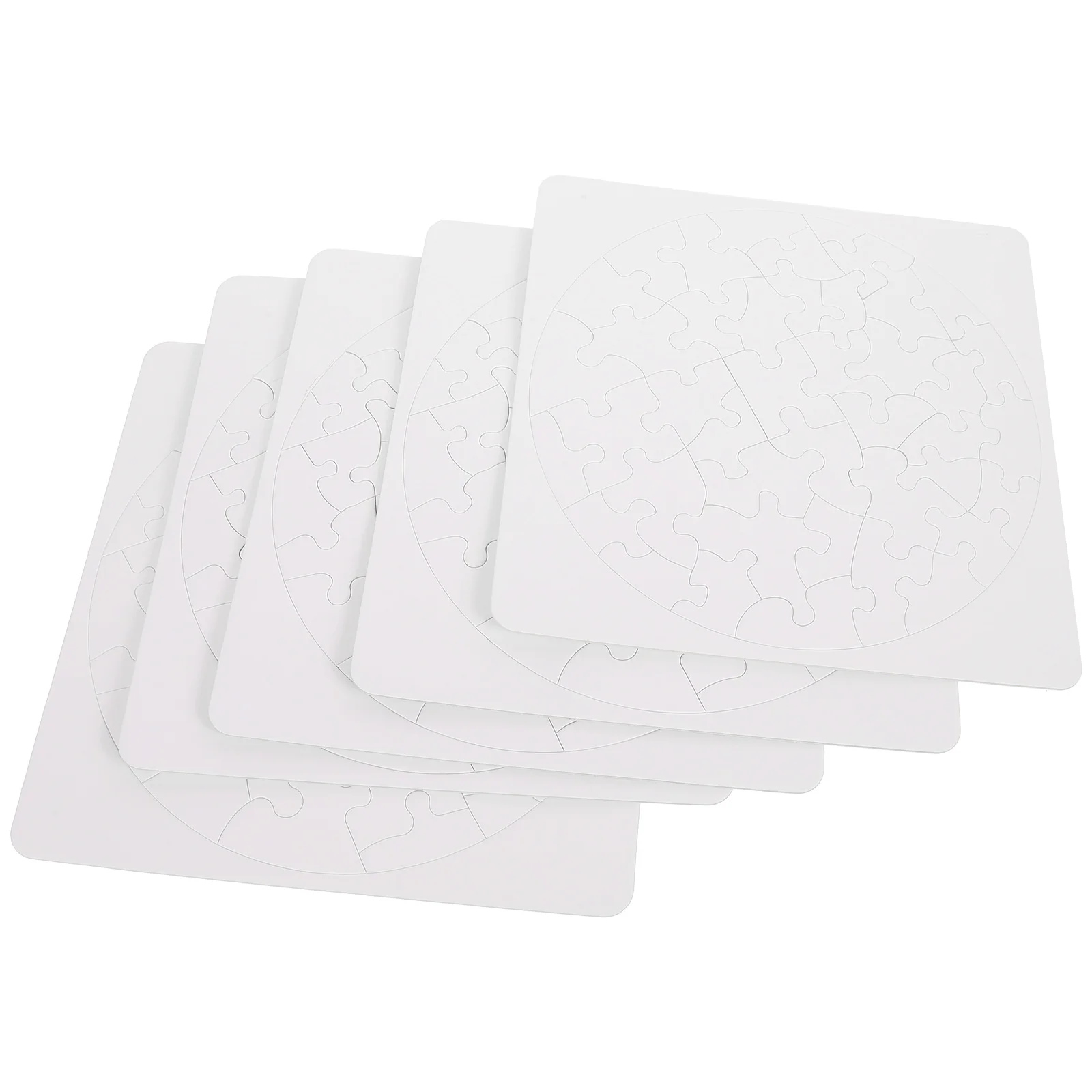 

5 Sets Sublimation Wooden Puzzles DIY Crafts Transfer Puzzles Crafts Thermal Puzzle Supplies