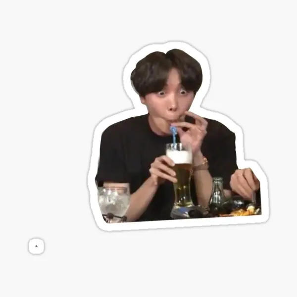 

Drunk Hoseok 5PCS Stickers for Window Kid Car Wall Cute Background Decor Home Art Laptop Anime Cartoon Stickers Decorations