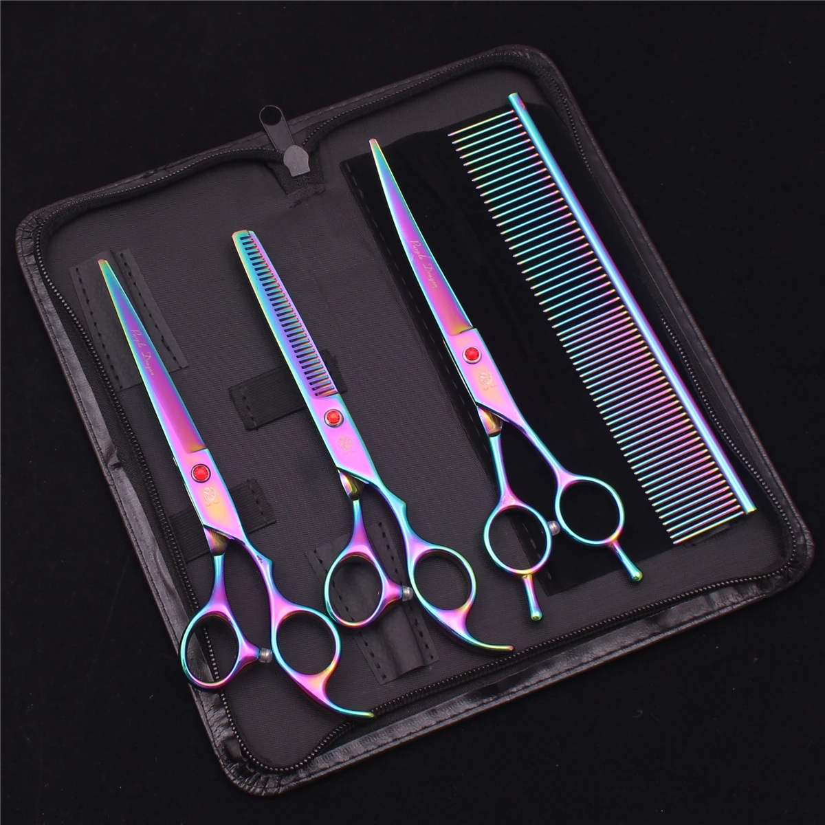 Японские Ножницы Из Нержавеющей Стали С Фиолетовым Драконом Для Ухода За