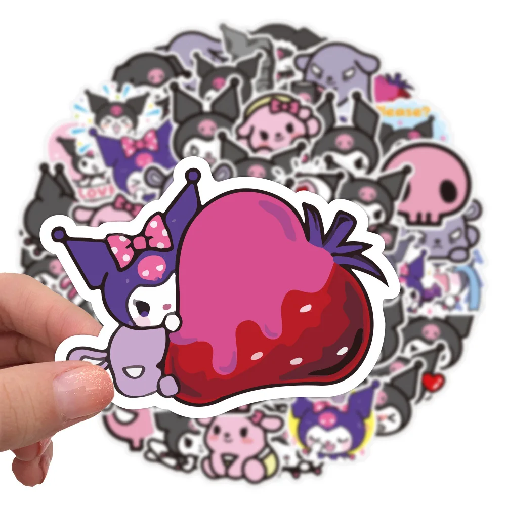 50 мультяшных изображений Kuromi граффити наклейки автомобиль СКЕЙТБОРД гитара