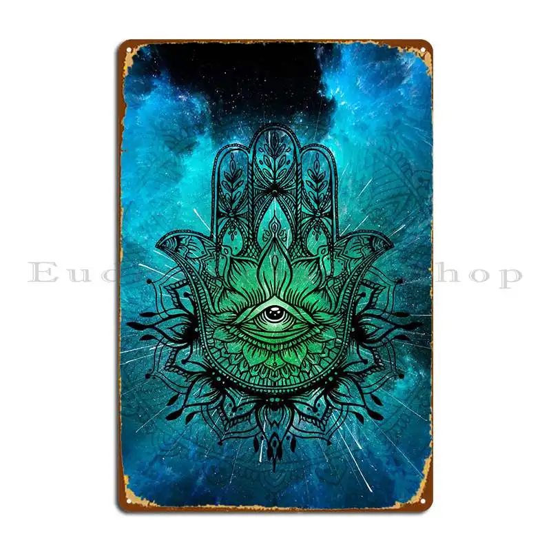 

Hamsa Surreal Мандала металлический знак дизайн киноклуба дизайнерский фотографический плакат