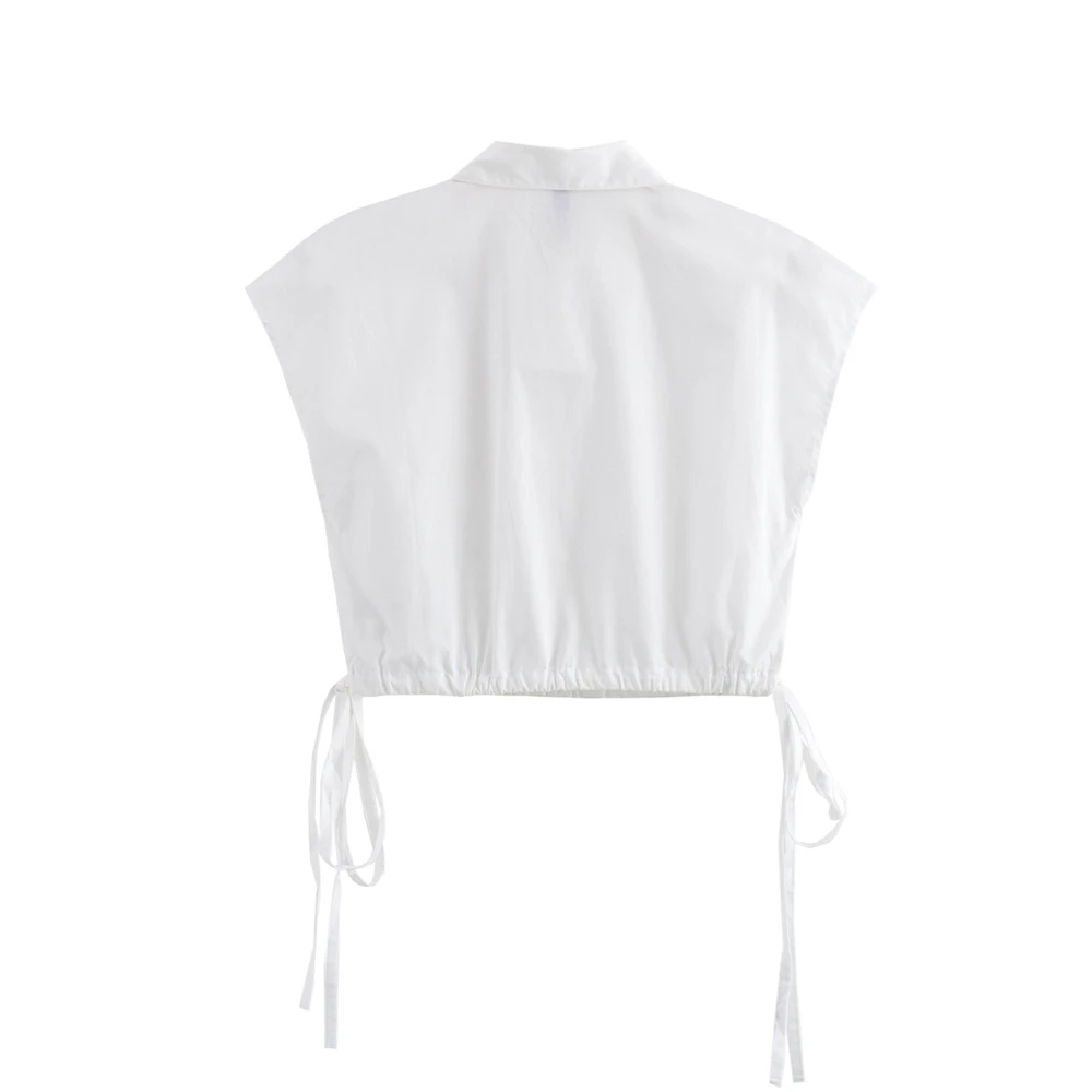 Женская летняя рубашка из дышащего хлопка без рукавов