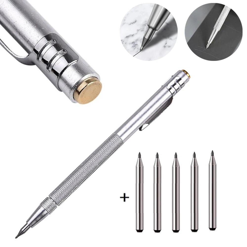 

Tungsten Carbide Tip Scriber Engraving Pen Marking Tip For Glass Ceramics Glass Metal Carving Scribing Construction Marking Tool