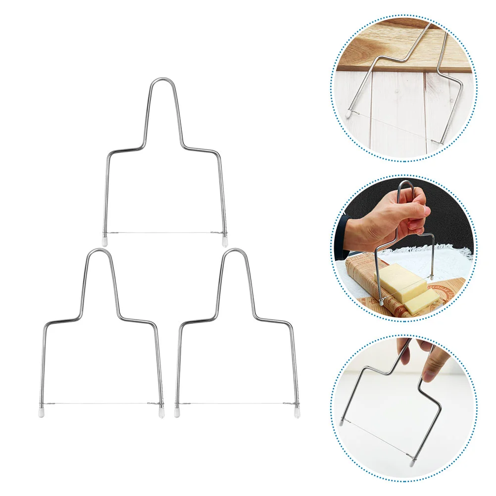 

3 шт., режущая проволока для сыра, хлеба, Ломтерезка, инструмент для сыра, кондитерские инструменты, резак для сыра, стальная проволока, Ломтерезка для сыра