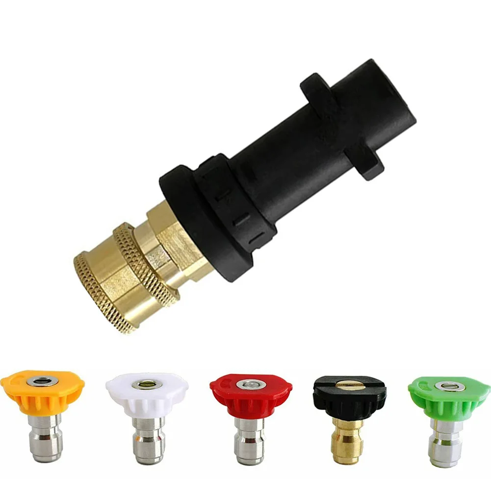 

Pressure Washer Spray Nozzles+ Adapter For Karcher K Series 1/4 Quick Connect Suit Quick Disconnect Fittings Graden Supplies