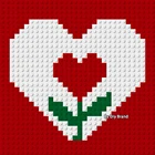 Мозаика в стиле поп-пикселя, красное сердце, любовь, картина своими руками, бриллиантовые строительные блоки, игрушка, уникальный подарок для детей, 32x32