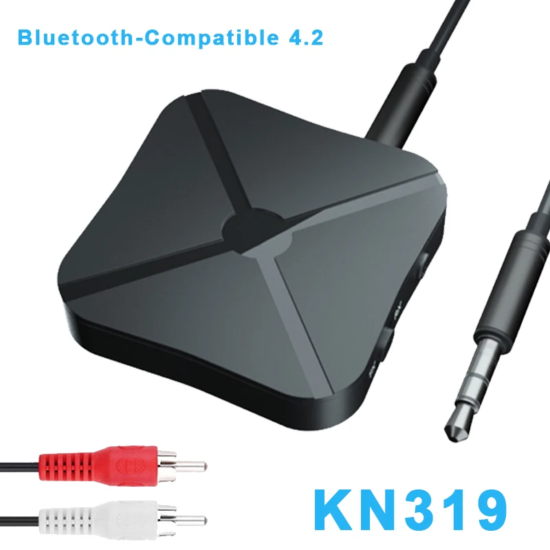 Фото Bluetooth-совместимый 4 2 аудио приемник передатчик в 1 стерео музыка беспроводной
