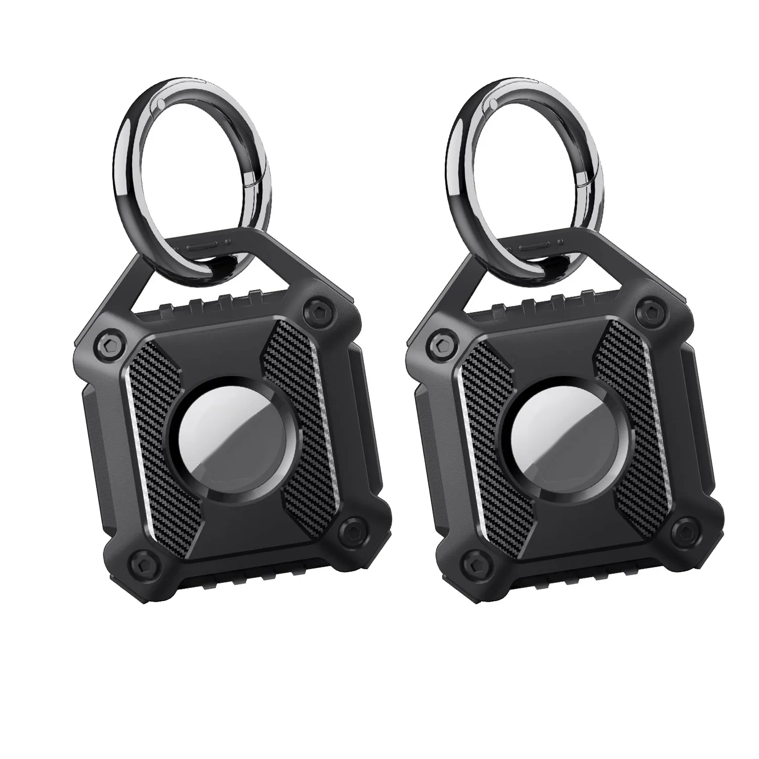 

2 Pack Waterproof Keychain Holder Case for Airtags ,Anti-Theft Protective Tracker Case with Key Ring for Luggage, Keys