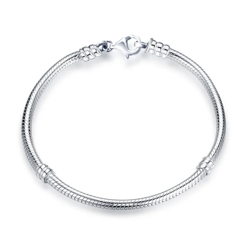 

Xiaojing Christmas Sale Authentic 100% 925 Sterling Silver Snake Chain Bangle & Bracelet for Women Luxury Jewelry 18cm 2019 New