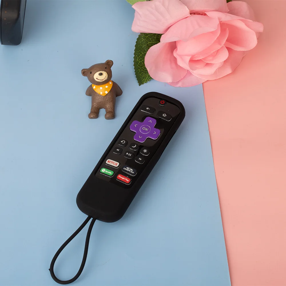 

1PCS For TCL ROKU Remote Control Protective Case 3600R/3900 Luminous Soft Anti-drop Silicone Protective Case Dust