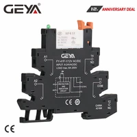 geya slim relay module base with hongfa relay 12vdcac or 24vdcac or 230vac relay socket 6 2mm thickness 48v 110v relay