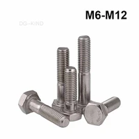 stainless steel external hex screws hexagonal head screws m6 m8 m10 m12 a2