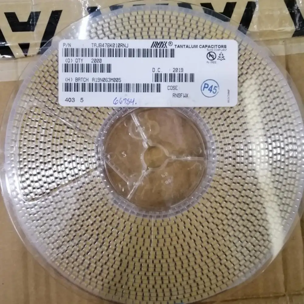 

Tantalum Capacitor TAJB476K010RNJ 3528 10V47UF Type B Type K 476A TAJB476 10pcs a lot