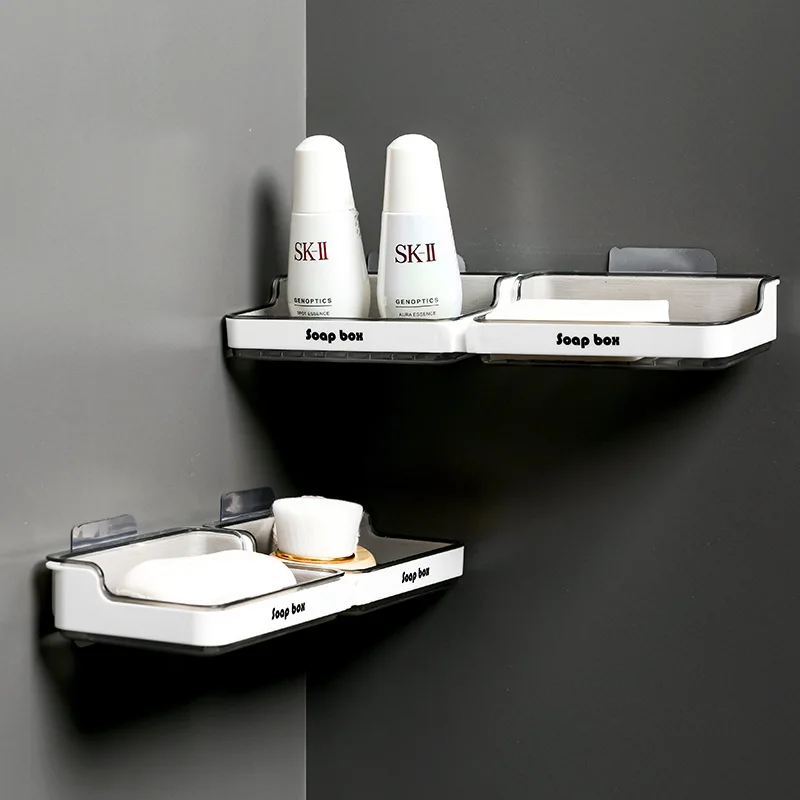 Двухслойная настенная Коробка для мыла держатель слива губки посуды стеллаж