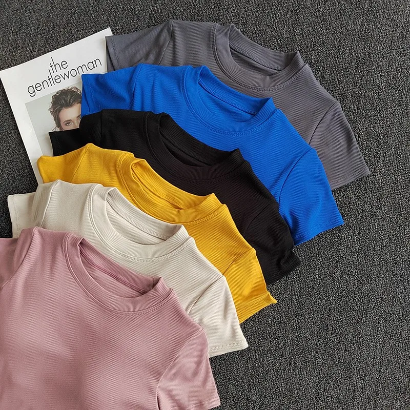 Yoga Shirts With Chest Pad Short Sleeve Women Fitness Crop Top Workout Tops Running T-shirts Blouse Gym Clothing Sportswear