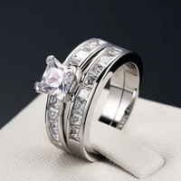 2 piece ladies ring fashion european and american style luxury purple stone black gold high grade zircon ring hot