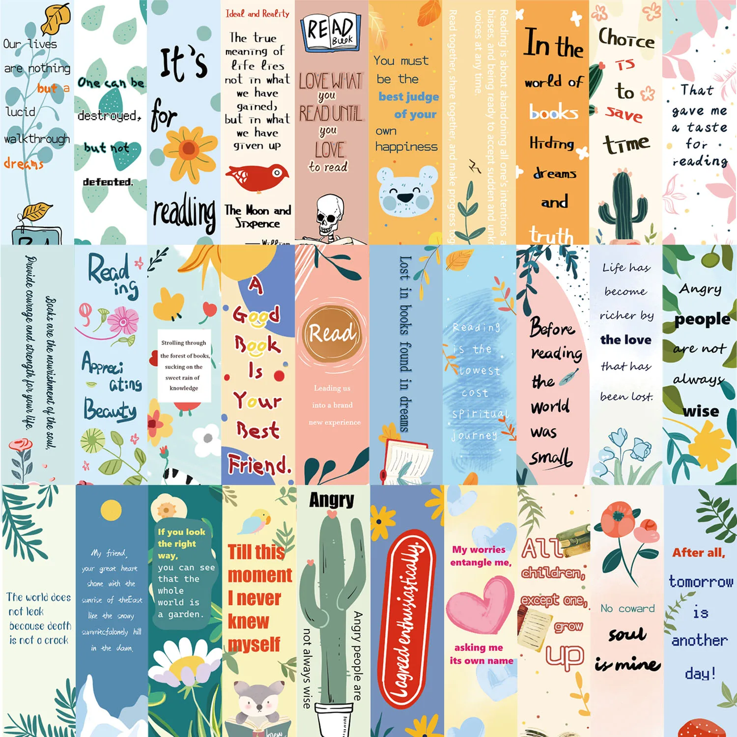 30 шт. бумажные закладки для книг чтения