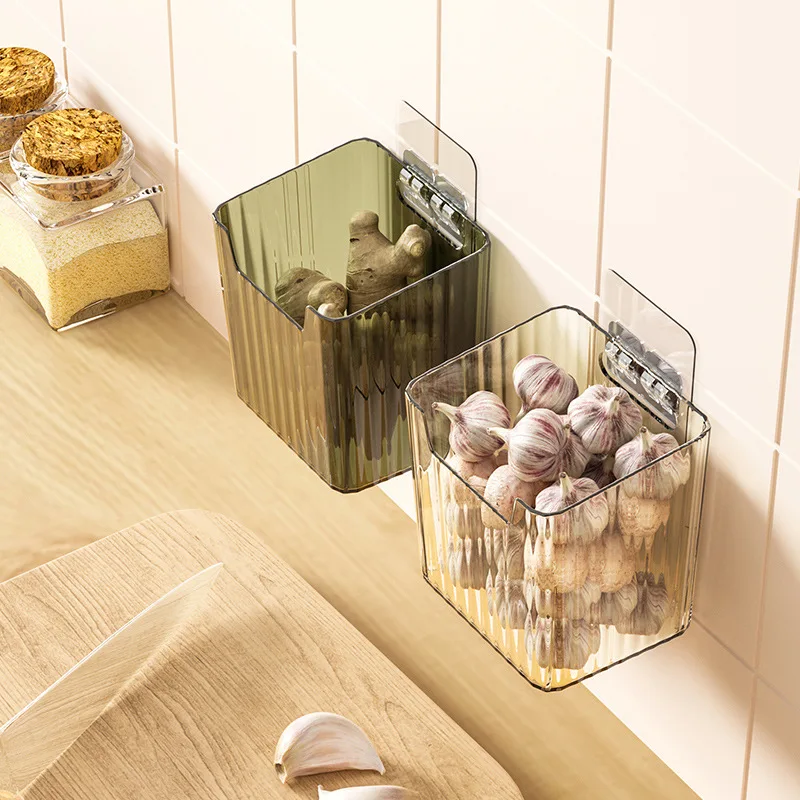 

Ginger Garlic Storage Basket Hanging Basket Kitchen Ginger Garlic Garlic Wall-mounted Basket Storage Box Kitchen Storage Basket