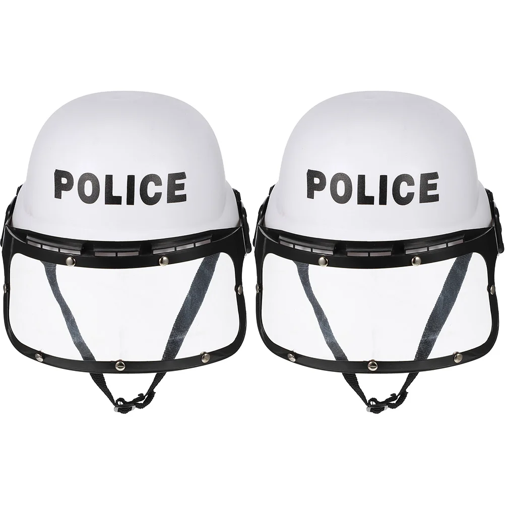 

Реалистичные полицейские головные уборы, декоративные головные уборы, аксессуары для Хэллоуина, фестиваль, пластиковый косплей для детей, 2 шт.