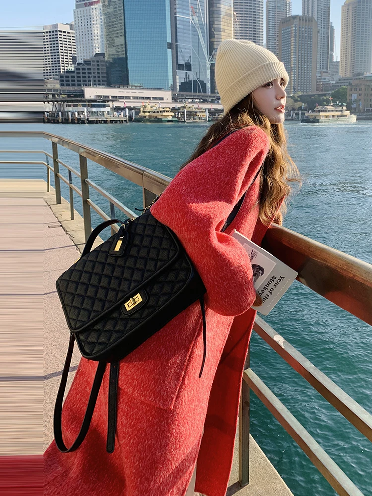 Red Korean Fashion Double-sided Wool coat Women 2024 Autumn and Winter New Design Thickened Warm Woolen Jacket