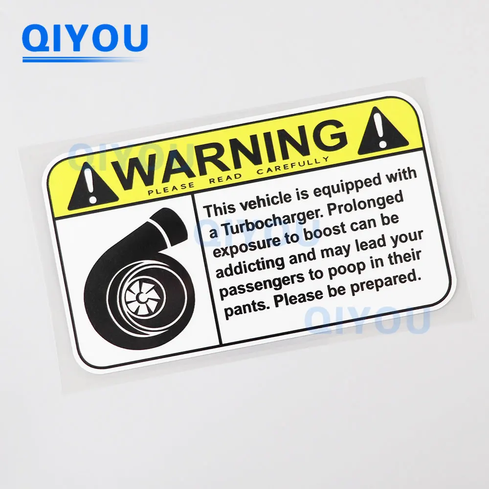 

Warning Turbo Boost STICKER Personalized Body Decoration Car Stickers for Die-cut PVC Decal on Car Body Windshield Pull Rod Boxe